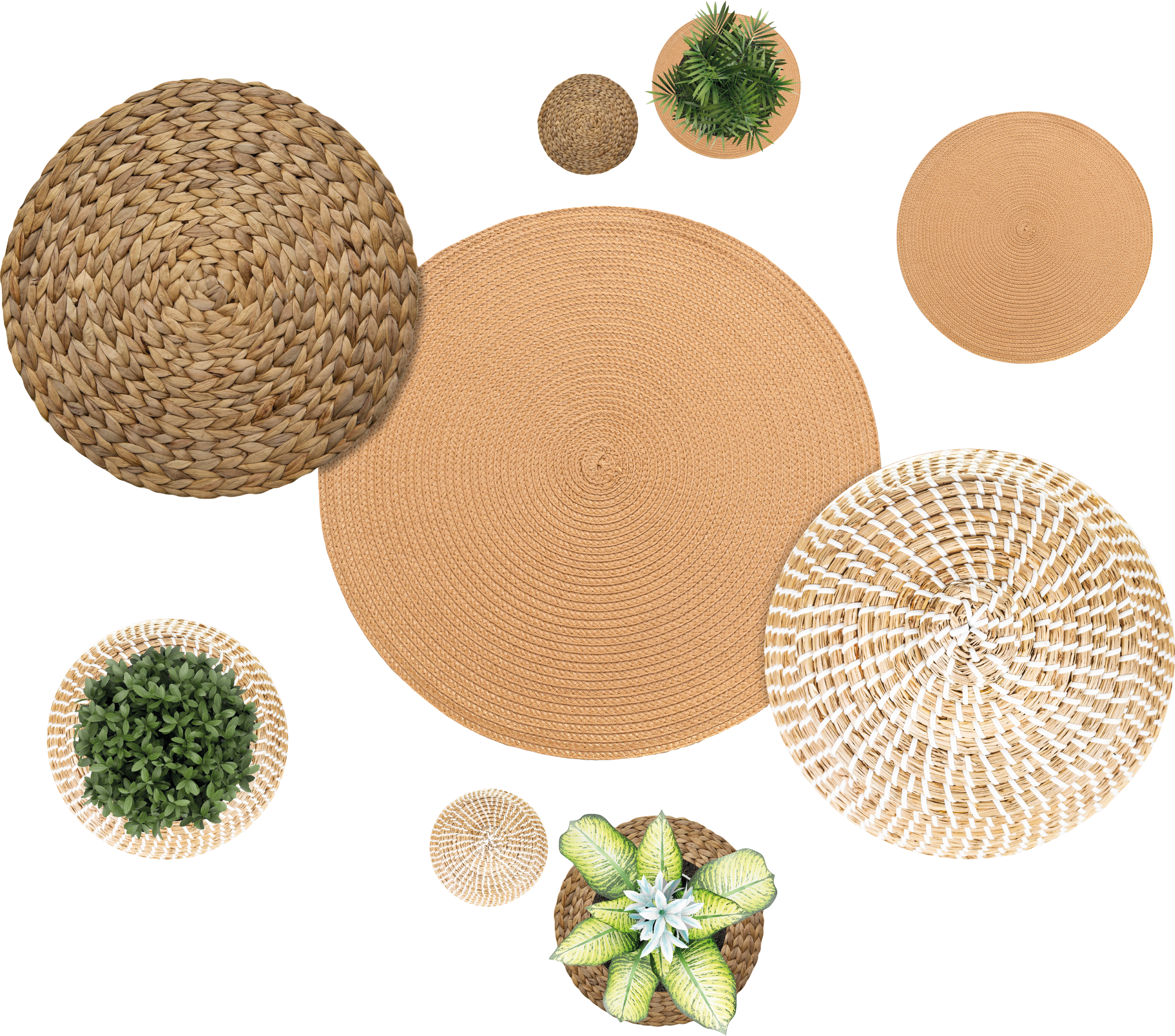 Tappeto vinile fiori giardino e vimini - TenStickers