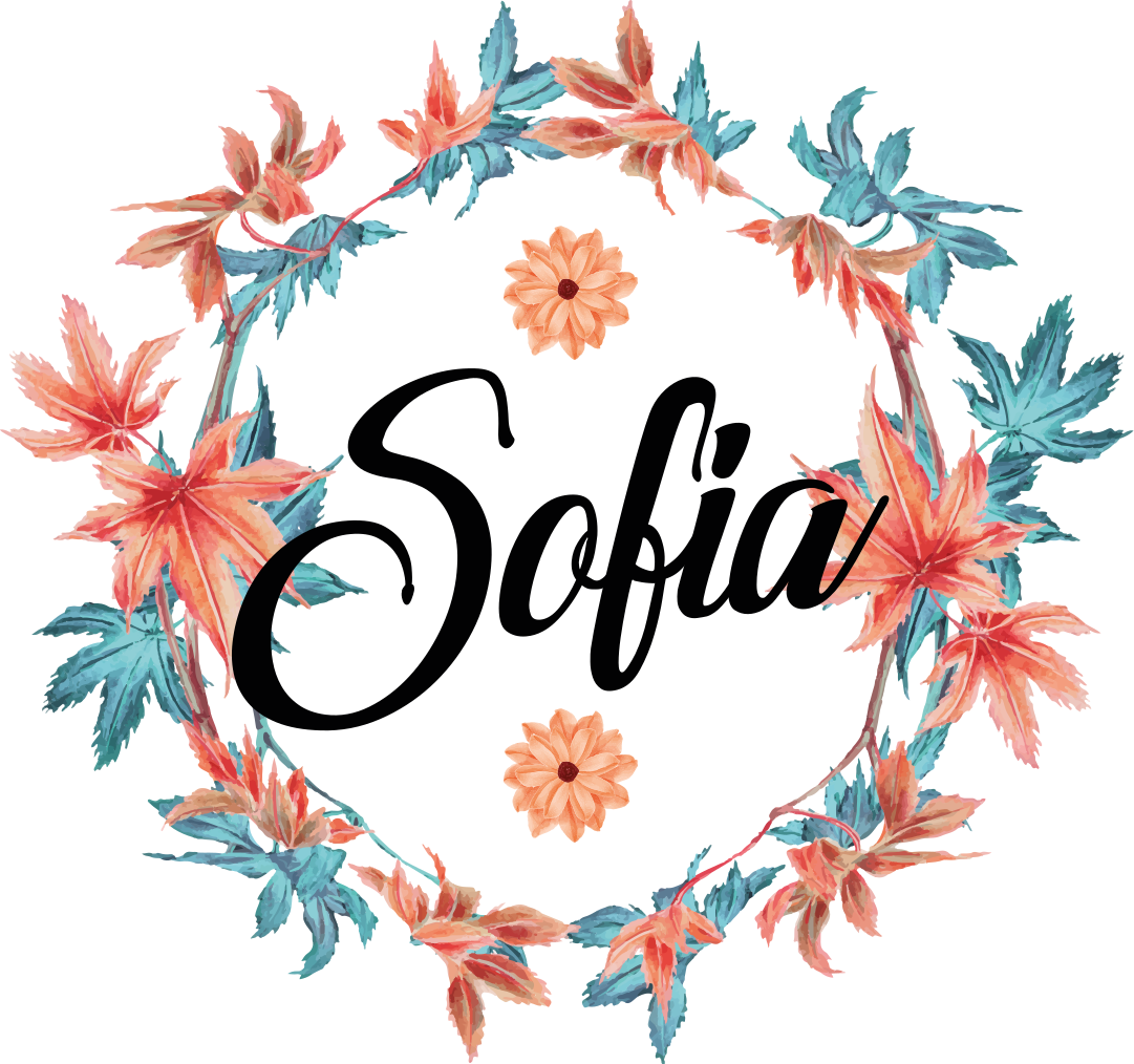 Tappeto vinile fiori corona autunnale con nome - TenStickers