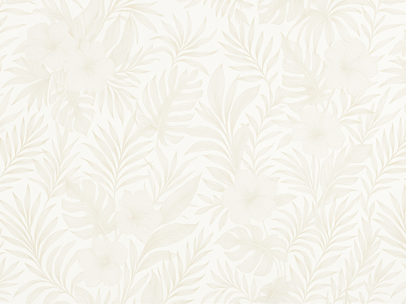 Tappeto vinile camera da letto tropicale neutro - TenStickers