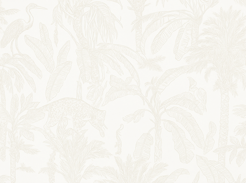 Tappeto vinile camera da letto beige chiaro giungla - TenStickers