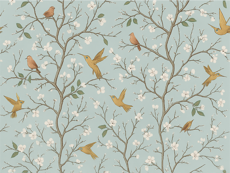 Tappeto vinile camera da letto primavera elegante - TenStickers