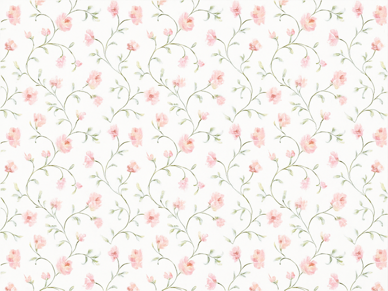 Tappeto vinile camera da letto fiore botanico rosa - TenStickers