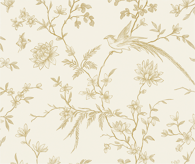 Tappeto vinile camera da letto motivo floreale elegante - TenStickers