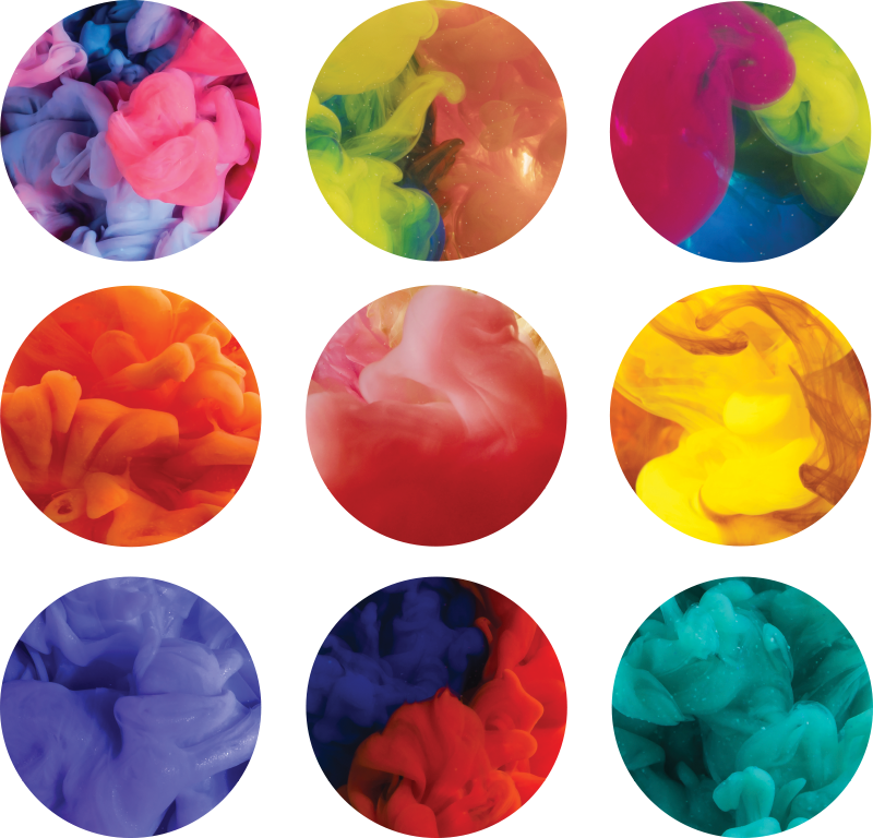 Tappeto vinile geometrico set di adesivi colorati - TenStickers