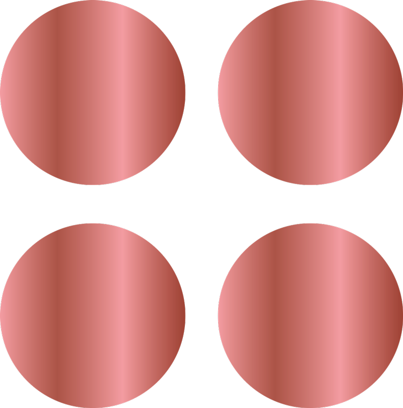 Tappeto vinile geometrico pois oro rosa - TenStickers