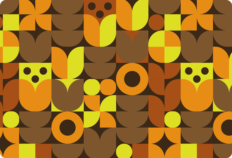 Tappeto vinile geometrico astratto anni 70 - TenStickers