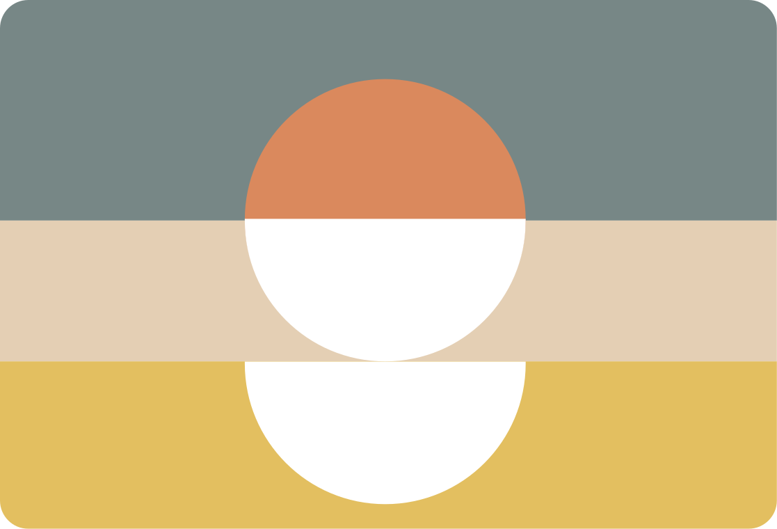 Tappeto vinile geometrico 3 strisce con cerchi astratti - TenStickers