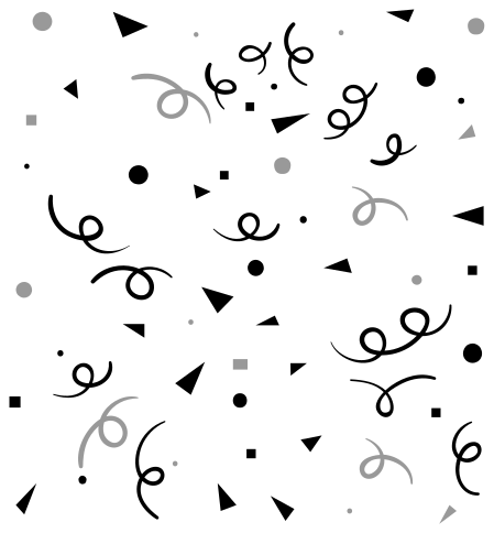 Tappeto vinile geometrico confetti nero e grigio - TenStickers