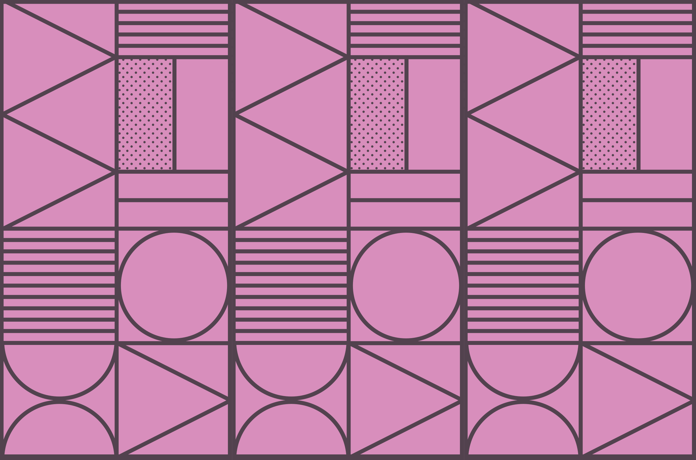 Tappeto vinile geometrico blocchi rosa e grigi - TenStickers