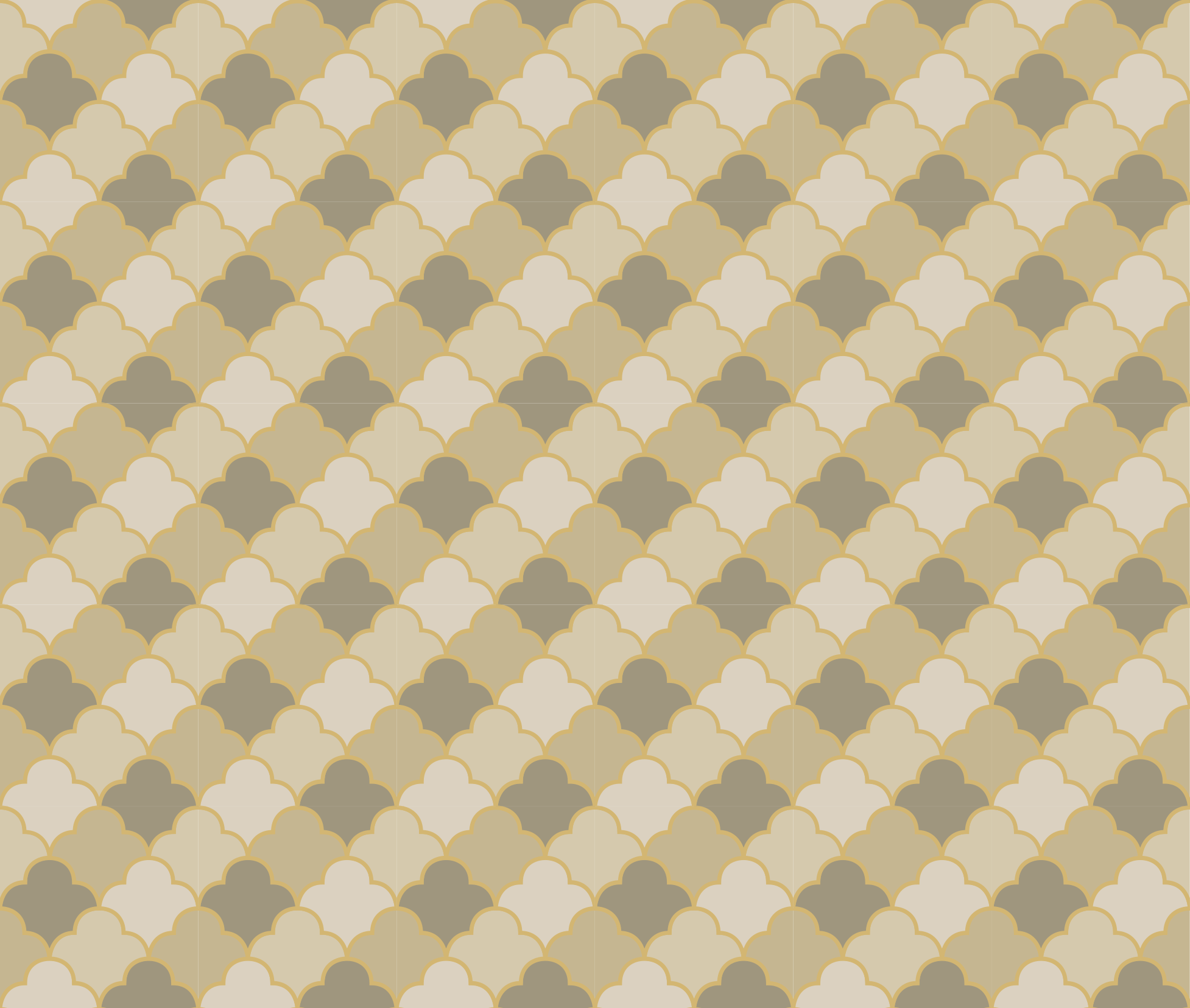 Tappeto vinile geometrico motivo art déco beige - TenStickers