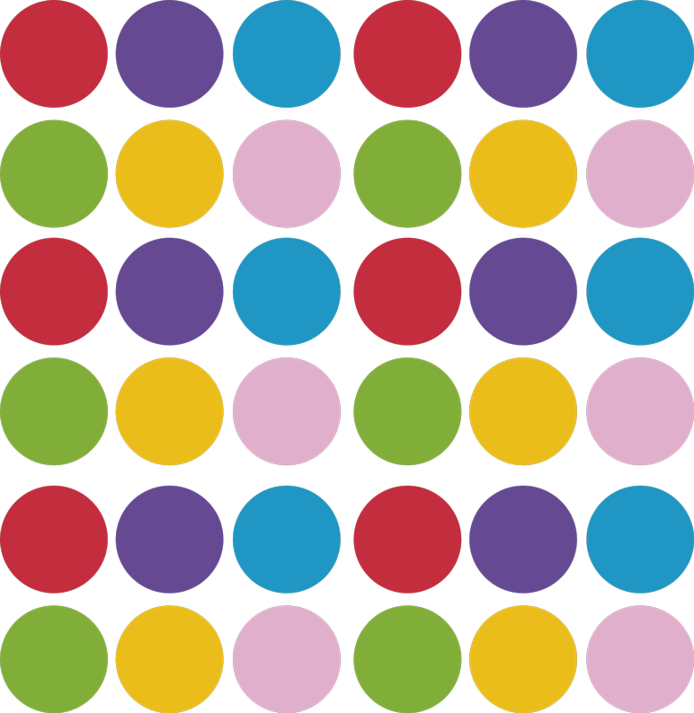 Tappeto vinile geometrico motivo cerchi colorati - TenStickers
