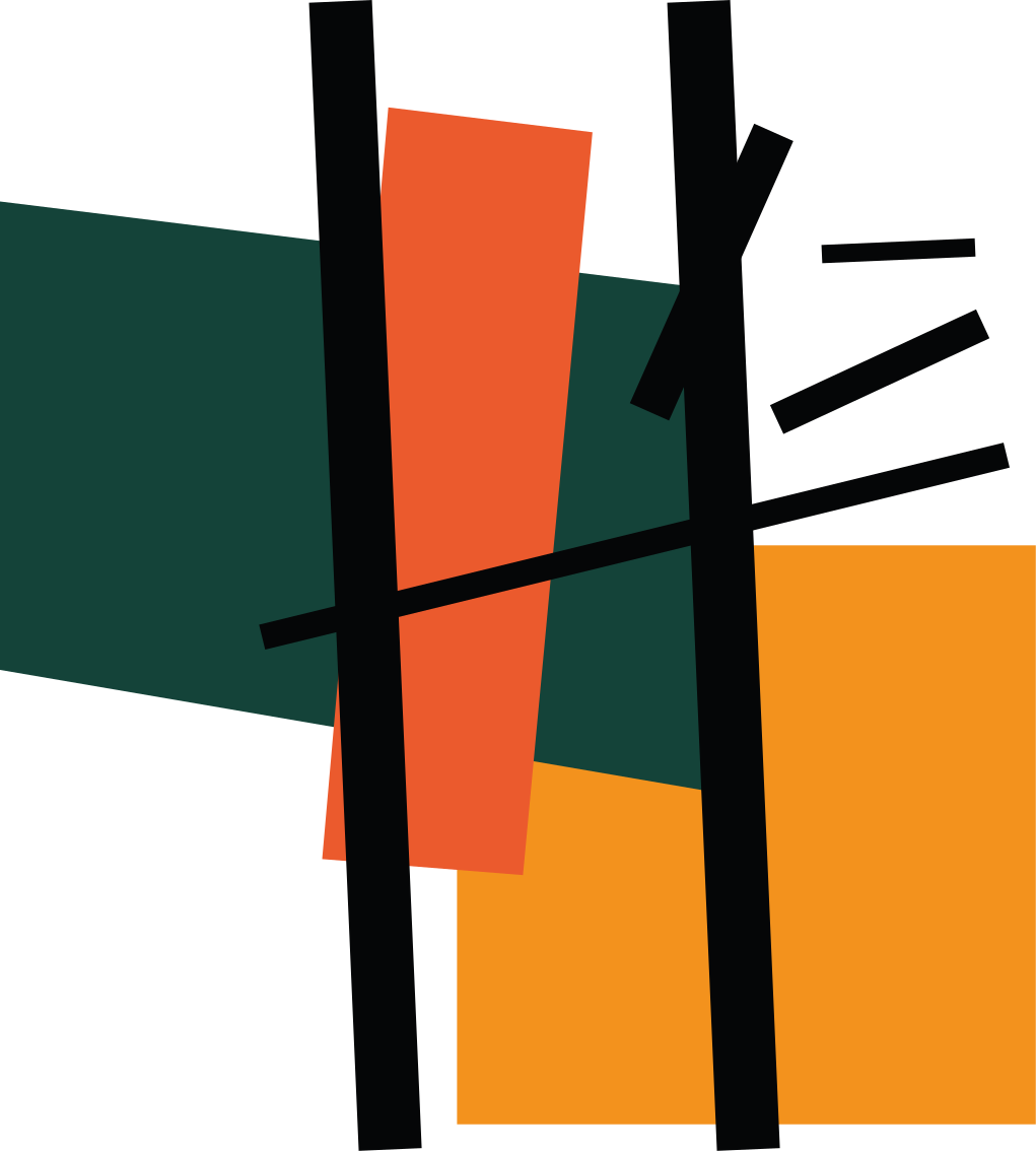 Tappeto vinile geometrico sezioni di colore astratto - TenStickers