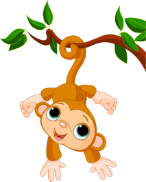 Tappeto vinile per bambini scimmietta felice - TenStickers