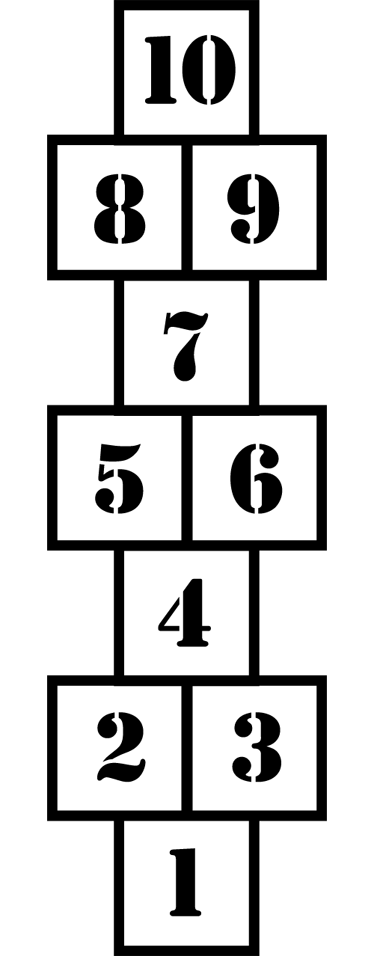 Tappeto vinile per bambini campi di gioco bianco e nero - TenStickers