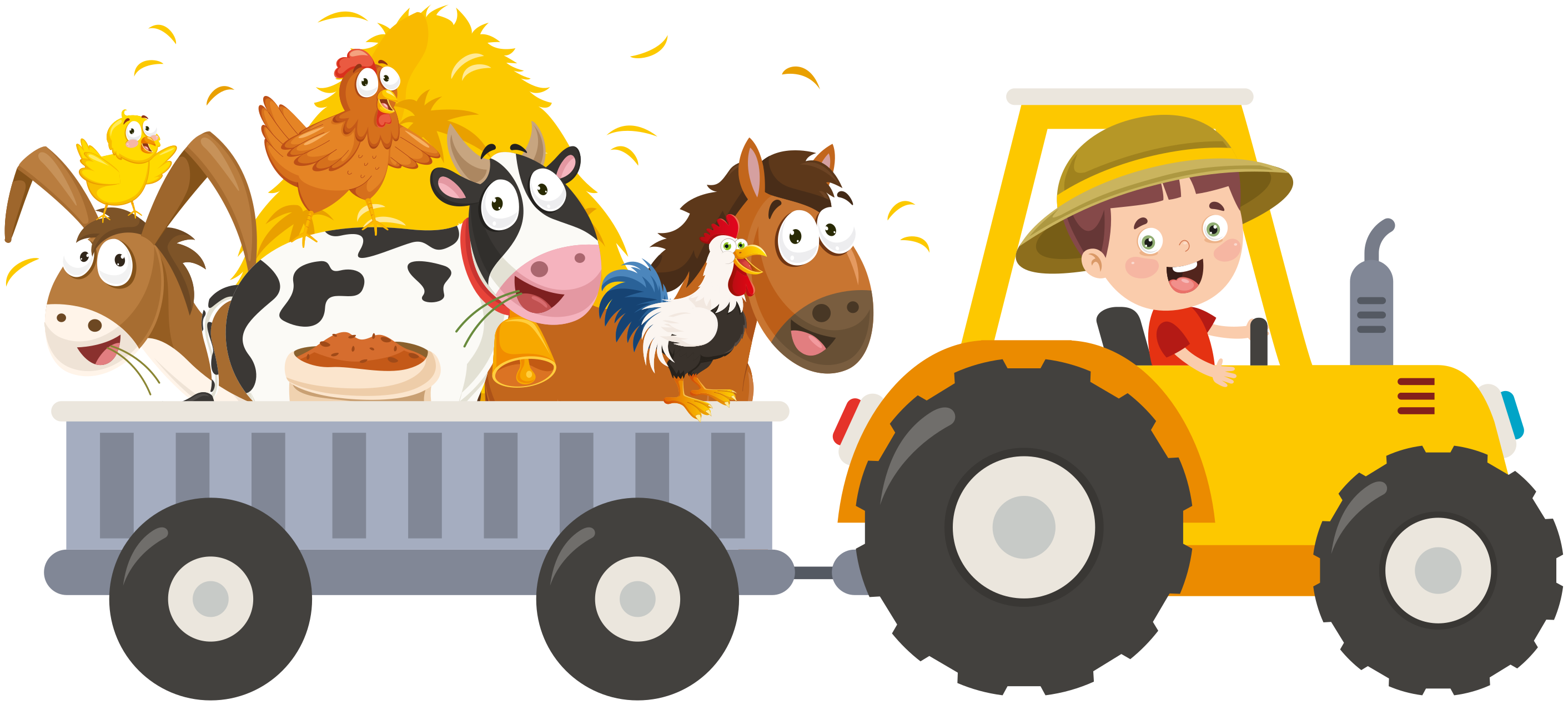 Tappeto vinile per bambini piccolo contadino con animali - TenStickers