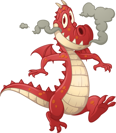 Tappeto vinile per bambini drago rosso - TenStickers