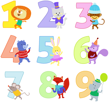 Tappeto vinile per bambini adesivi numeri infantili - TenStickers