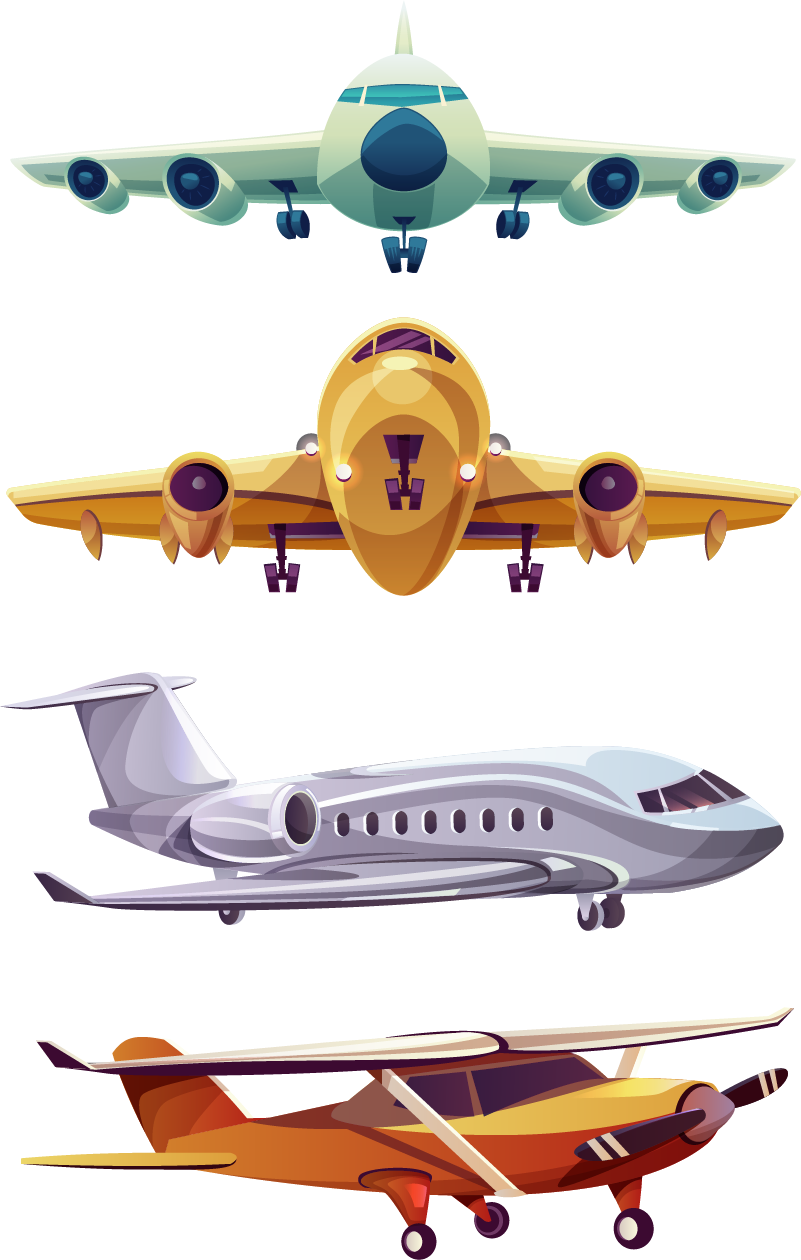 Tappeto vinile per bambini set aerei frontali - TenStickers