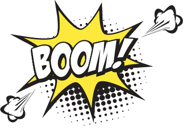 Tappeto vinile per bambini pop onomatopea - TenStickers