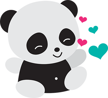 Tappeto vinile per bambini orsetto panda adorabile - TenStickers