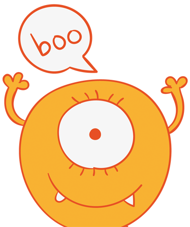 Tappeto vinile per bambini adesivo armadio mostro giallo - TenStickers