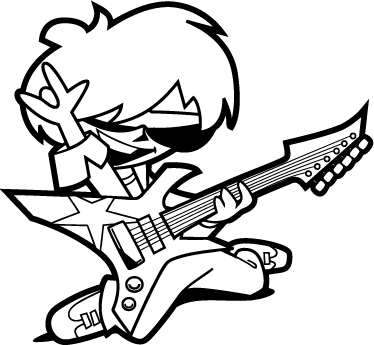 Tappeto vinile per bambini adolescente con chitarra - TenStickers
