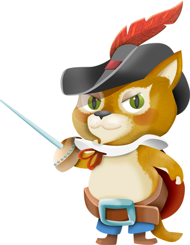 Tappeto vinile per bambini gatto con gli stivali - TenStickers