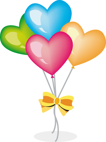 Tappeto vinile per bambini palloncini a forma di cuore - TenStickers