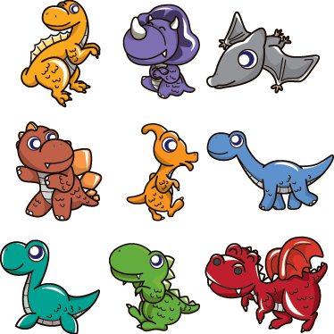 Tappeto vinile per bambini adesivi dinosauri bebé - TenStickers