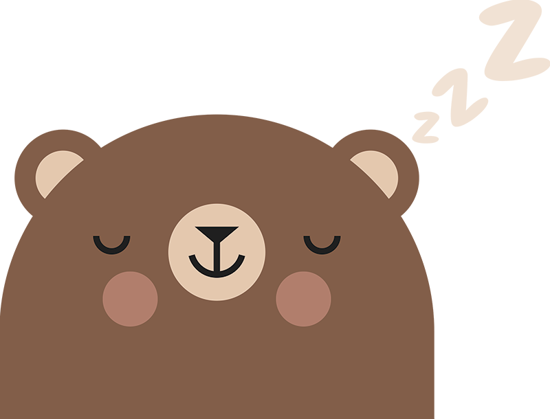Tappeto vinile per bambini orso per letto infantile - TenStickers