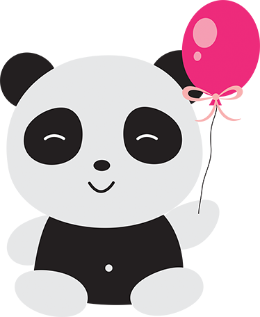 Tappeto vinile per bambini panda con palloncino rosa - TenStickers