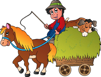 Tappeto vinile per bambini cavallo a dondolo con carrello - TenStickers