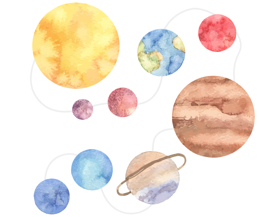 Tappeto vinile per bambini mappa del sistema solare - TenStickers