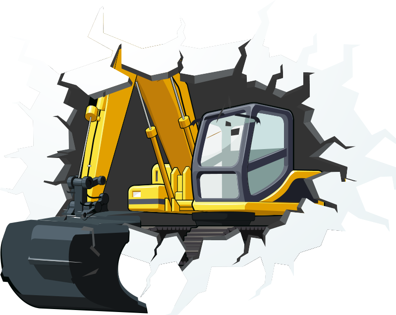 Tappeto vinile per bambini buco nel muro - TenStickers