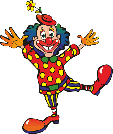 Tappeto vinile per bambini clown colorato danzante - TenStickers
