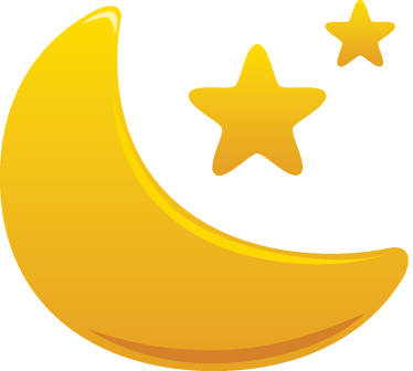 Tappeto vinile per bambini mezza luna e stelle - TenStickers