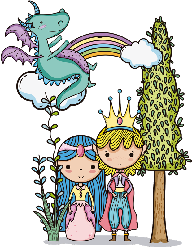 Tappeto vinile per bambini mondo magico - TenStickers