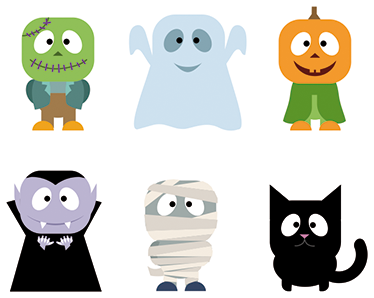 Tappeto vinile per bambini adesivi mostri halloween - TenStickers