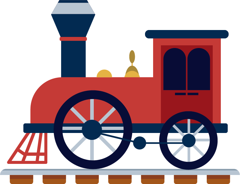 Tappeto vinile per bambini vecchio treno rosso - TenStickers