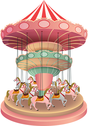 Tappeto vinile per bambini carosello delle fiere - TenStickers