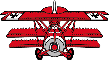 Tappeto vinile per bambini barone rosso fumetto - TenStickers