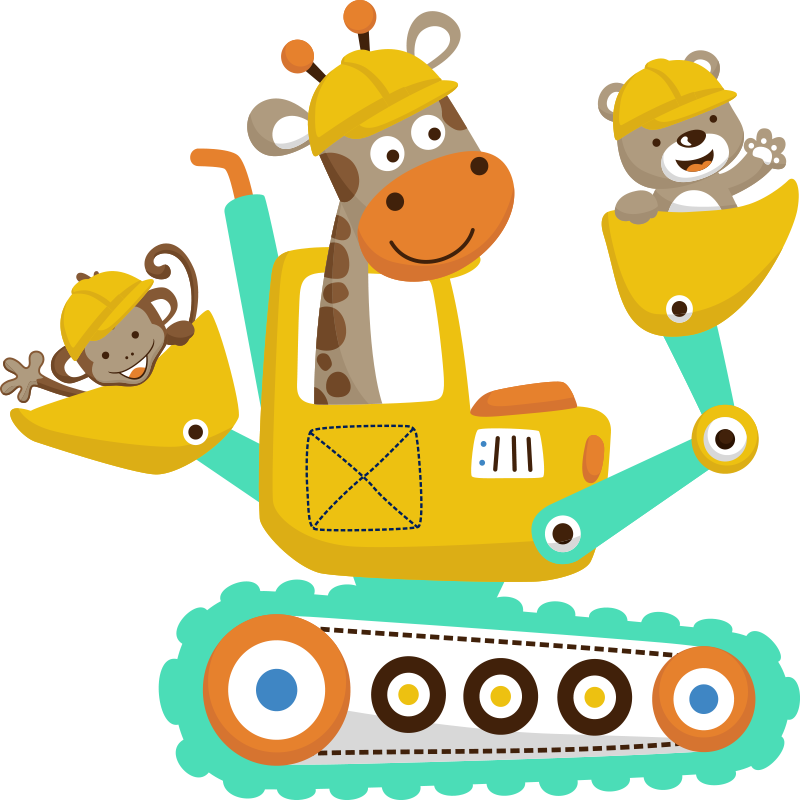 Tappeto vinile per bambini con animali - TenStickers