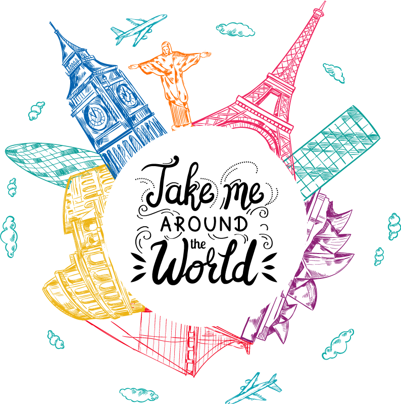 Tappeto vinile camera da letto gemme nel mondo - TenStickers