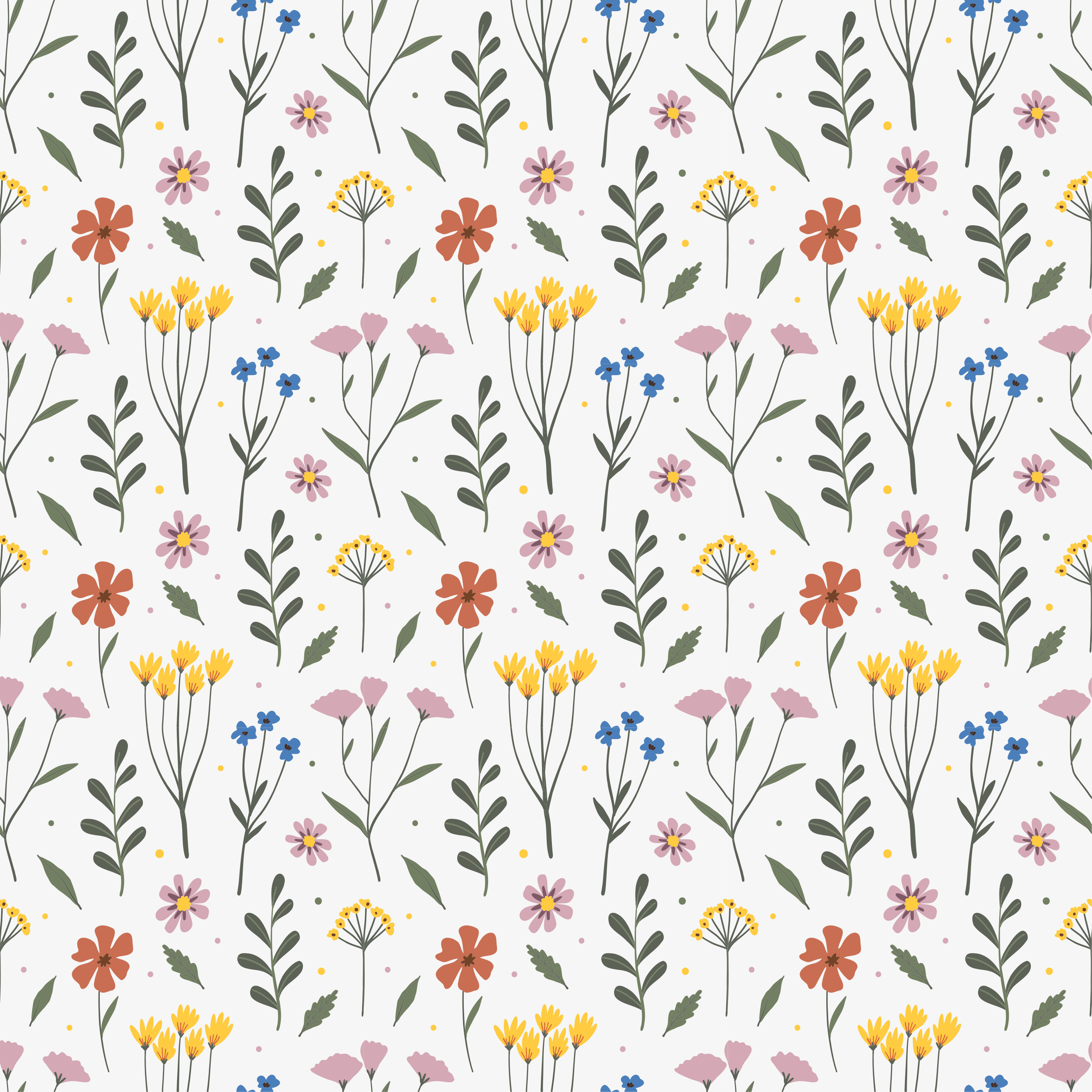 Tappeto vinile camera da letto motivo fiori multicolore - TenStickers