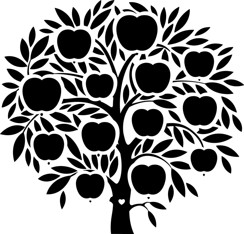 Tappeto vinile camera da letto albero genealogico nomi - TenStickers