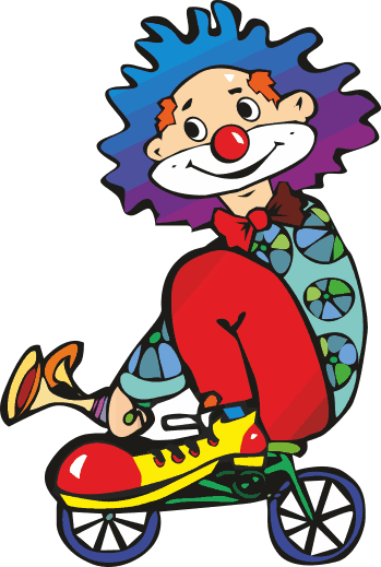Tappeto vinile per bambini clown in bicicletta - TenStickers