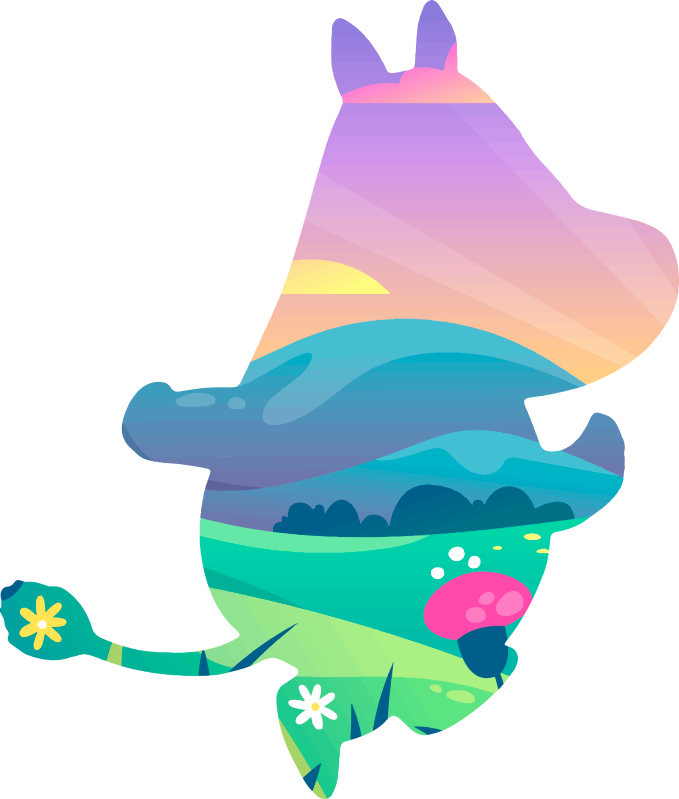 Tappeto vinile per bambini mondo moomin - TenStickers