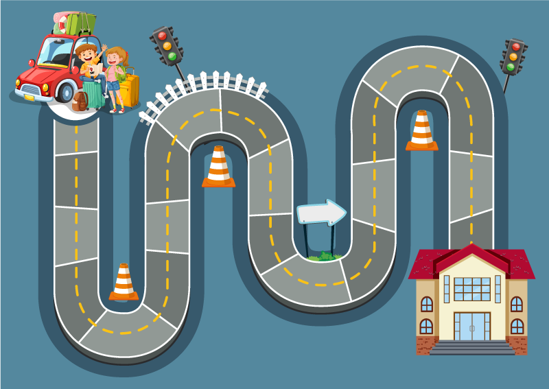 Tappeto vinile giochi strada dei giochi da tavolo - TenStickers