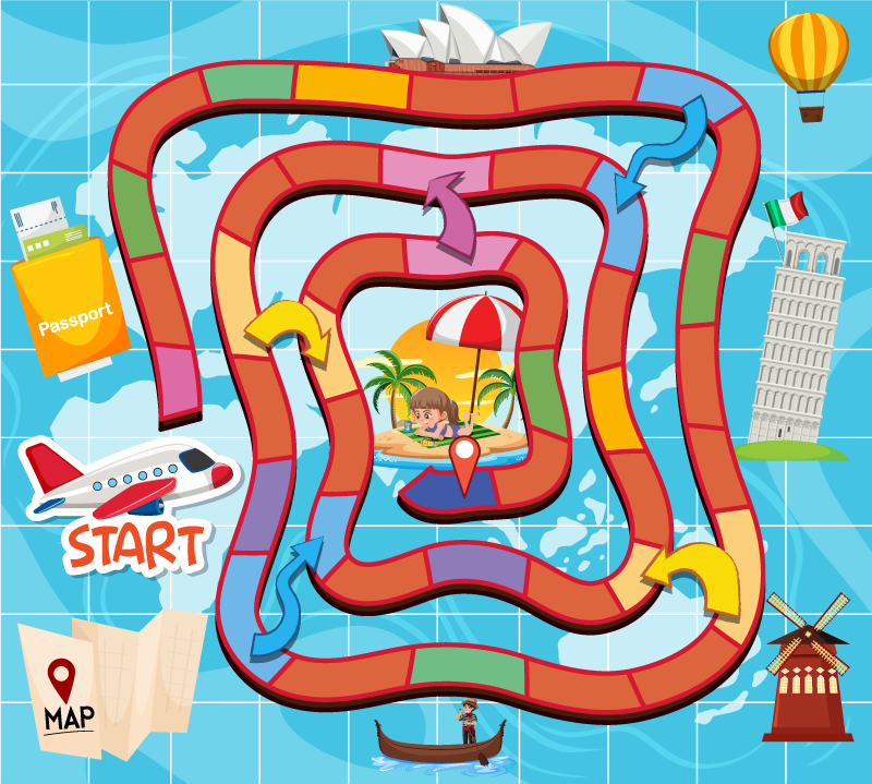 Tappeto vinile giochi da viaggio per giochi da tavolo - TenStickers