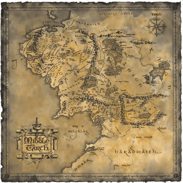 Tappeto vinile mappamondo mappa della terra di mezzo - TenStickers